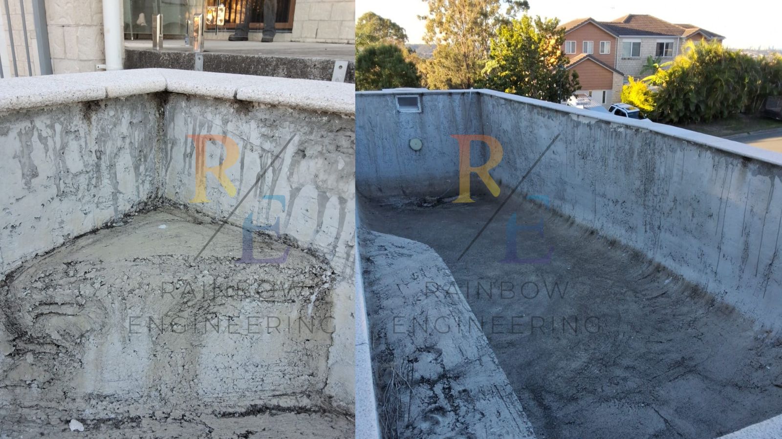 Assessment of a Non-Compliant Reinforced Concrete Swimming Pool with Cantilevered Retaining Wall
